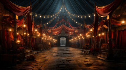 Obraz premium Circus background. Generative AI.