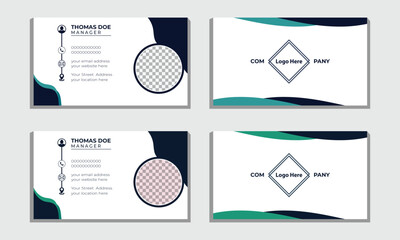 Double-sided creative business card template. Modern and clean  Creative and minimalist Business Card design template.