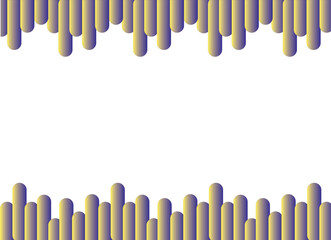 Illustration of the frame at the top and bottom, rounded corners for work,