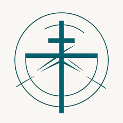 Religious cross, crucifix icon design, generative AI.