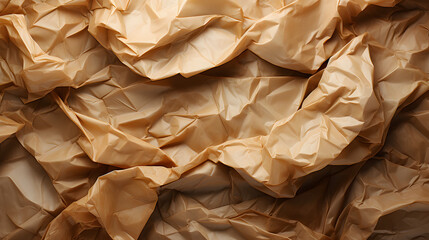 Crumpled wrapping paper texture. Background, wrinkled paper close up. Abstract paper sheet texture, paper wrap.