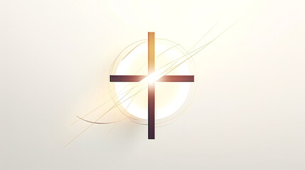 Religious cross, crucifix icon design, generative AI.