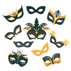 carnival masks set