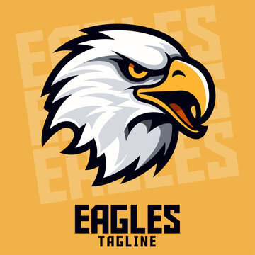 Classic Eagle: Logo, Mascot, Illustration, Vector Graphic for Sport and E-Sport Gaming Teams with an old school eagle Mascot head.
