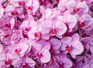 Fototapeta na wymiar Pink and beige Orchid purple flowers, Orchid stems, orchid flower texture.