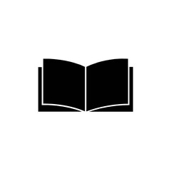 illustration textbook black icon symbol design read concept on isolated