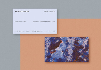 Business Card with Textured Background