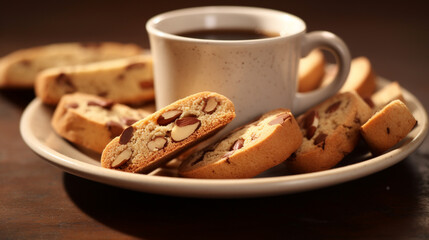 cup of coffee and cookies HD photographic image wallpaper