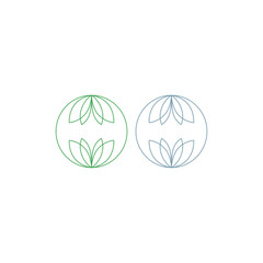 Yoga Wellness Ayurveda Resort Sign Symbol Logo Vector isolated on White