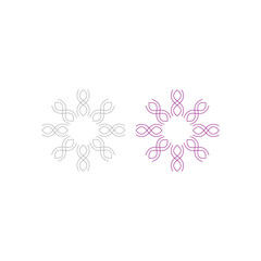 Yoga Wellness Ayurveda Resort Sign Symbol Logo Vector isolated on White