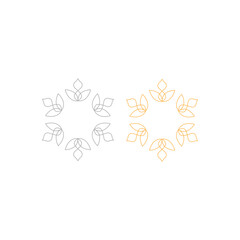 Yoga Wellness Ayurveda Resort Sign Symbol Logo Vector isolated on White