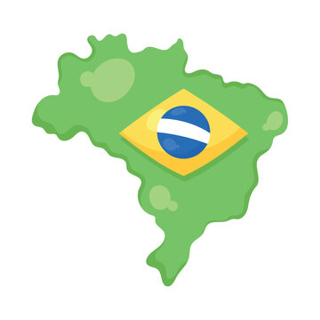 brazil map illustration