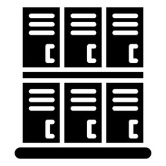 Lockers icon often used in design, websites, or applications, banner, flyer to convey specific concepts related to gym and fitness.