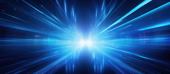 Blue rays on black background