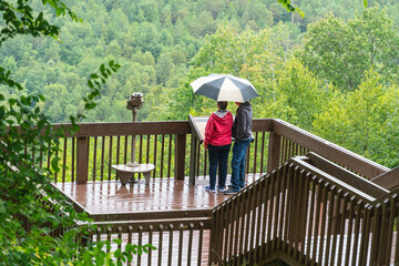 Kinzua bridge, state park, summer rain weather, background image, travel destination