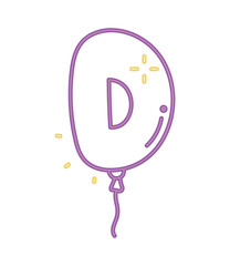 neon D helium balloon