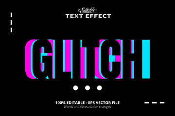 Text effect, editable Glitch Type text effect