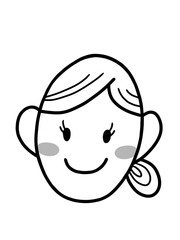 女性の顔のイラスト