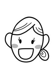 女性の顔のイラスト