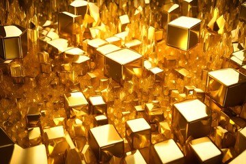 golden background with lights generated by AI technology