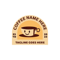 Spill smile coffee logo. Simple, modern, character.