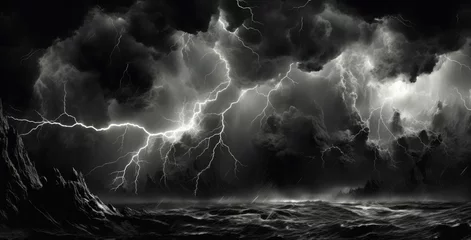  Heavy thunderstorm, lightning, dark clouds © Kepler