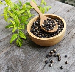 Goji berry black wolfberries dried fruit.