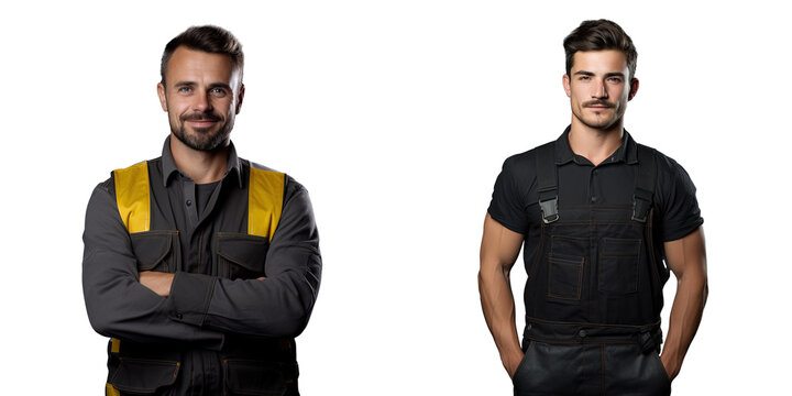 Confident Young Worker Posing With Crossed Arms On Transparent Background