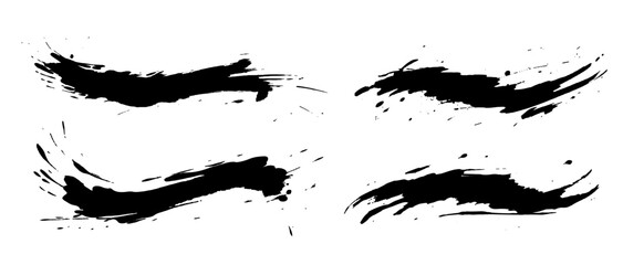 墨で描かれたブラシストローク