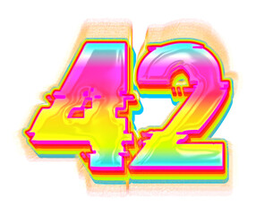 Rainbow 3d stylish alphabet letters