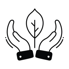 Ecology doodle Icon Design illustration. Ecology Symbol on White background EPS 10 File