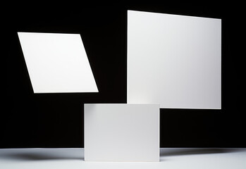 White sheets of paper for notes, reminders