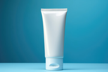 An empty tube of cosmetics. Mock-up, cream advertisement