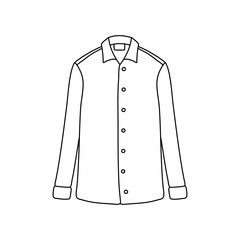 Doodle illustration of shirt isolated on white background