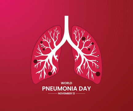 World Pneumonia Day. Pneumonia Day Creative concept. world lung cancer day. lung vector.