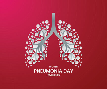 World Pneumonia Day. Pneumonia Day Creative concept. world lung cancer day. lung vector.