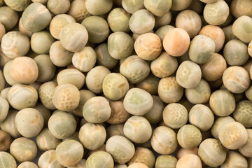 Whole dried green peas full frame
