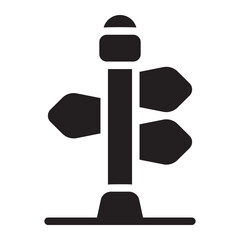 street sign glyph icon