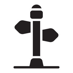 street sign glyph icon