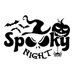 Spooky Vibes Halloween design . Perfect design for halloween celebration.