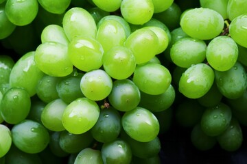 Fresh grape top view background. AI generated