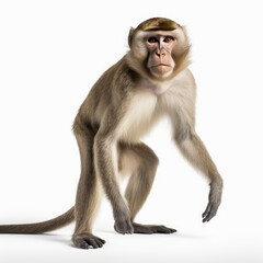 Monkey on white background