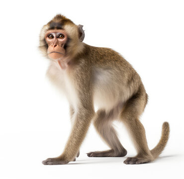Monkey on white background