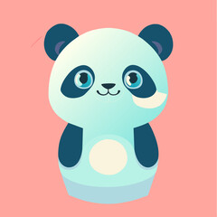 baby panda, minimal design