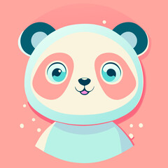 baby panda, minimal design