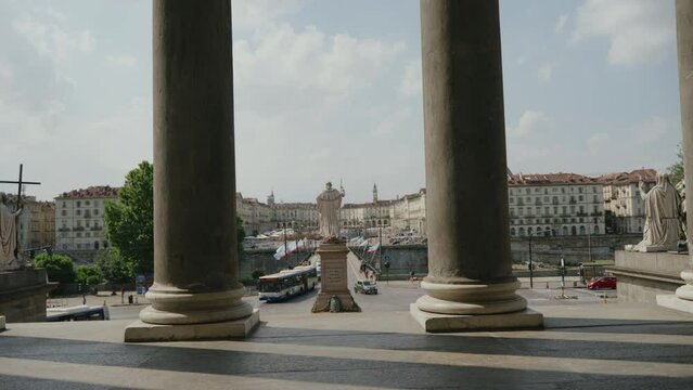 view of the city of Torino from the church of the great mother di dio, Italy