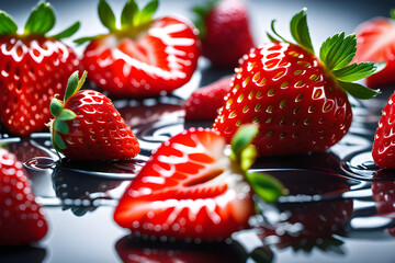 strawberry and chocolate. Generative AI.