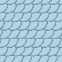 Seamless blue tone vector abstract background, decorative background repetition of fish scale circle shapes.