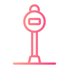 no entry gradient icon