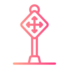 Fototapeta premium intersection gradient icon